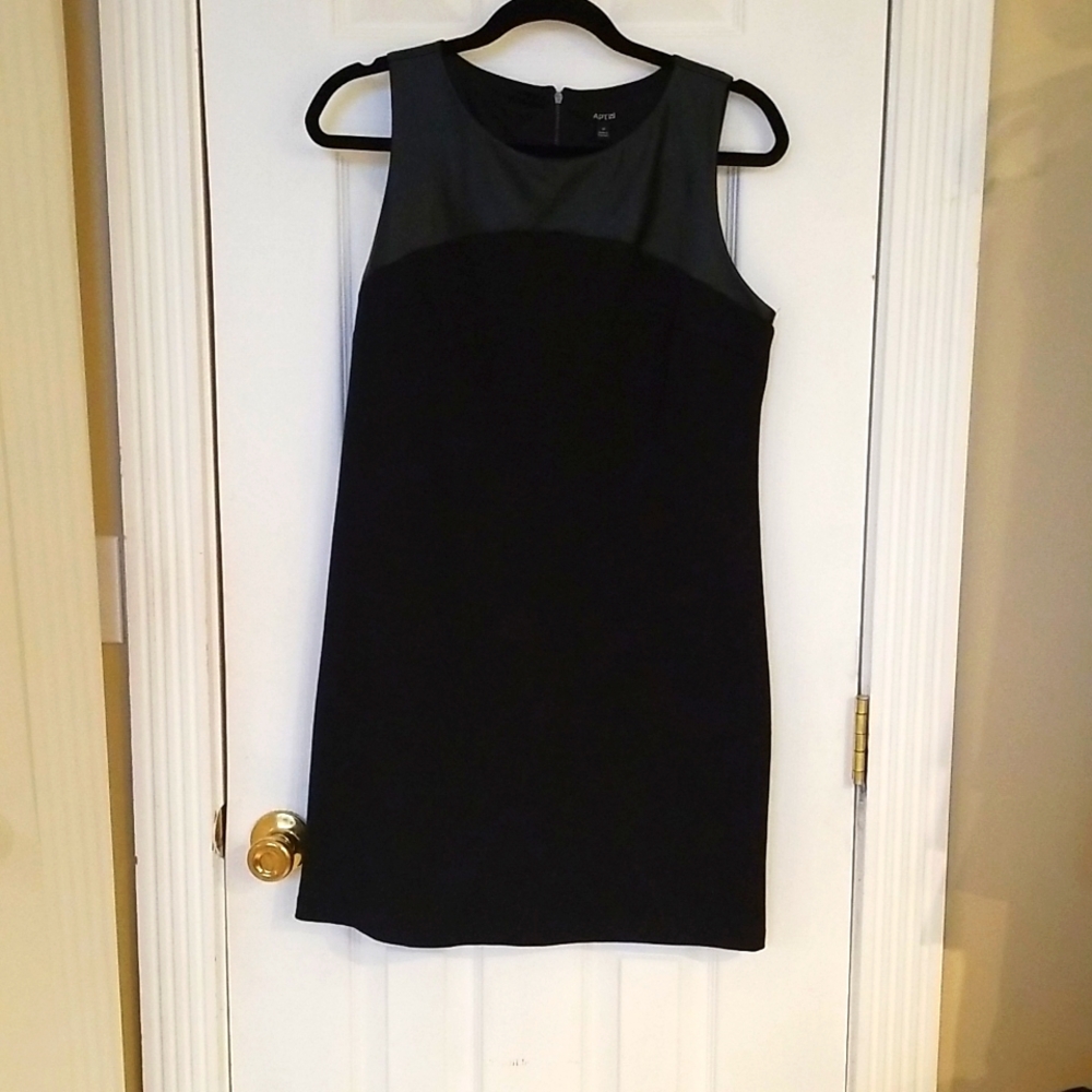 Leather top evening dress